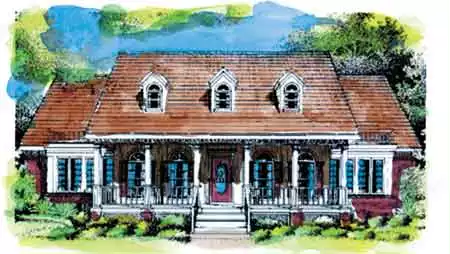 image of large traditional house plan 1232